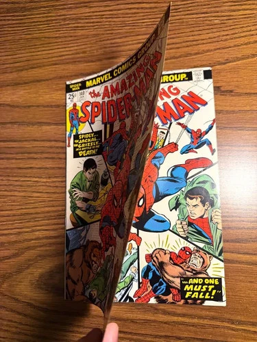 Amazing Spider-Man #140 DOUBLE COVER Bronze Age Marvel Comic 1975 FN-