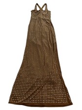 ASOS Design Scooped Halter Neck Midi Dress in Tan