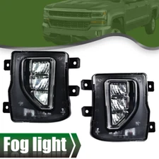 Fit For 2016-2018 Chevy Silverado 1500 LED Fog Lights Bumper Lamps w/Switch+Wire