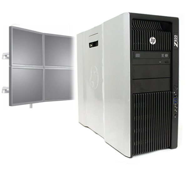 HP z820 Workstation Xeon E5-2640 2.5GHz 16GB 1TB 4 Display Stock
