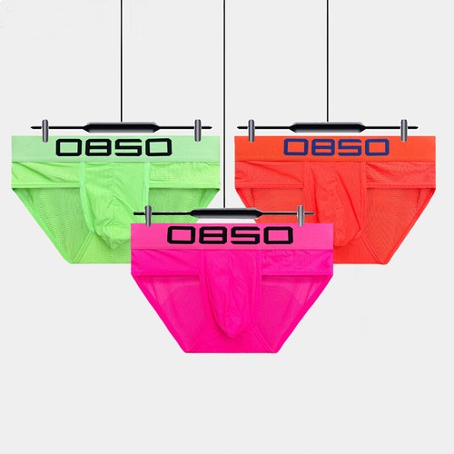 Men's Mesh Boxer Briefs,Sexy U Pouch Underwear,Low-rise Breathable Underpants - Picture 17 of 24