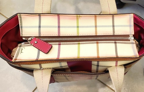New Coach Heritage Chelsea Tattersall Tote Shoulder Bag Plaid 14790 NWT* - Picture 10 of 10