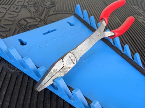 #bf921 Snap On Red 8” Long Talon Grip Duck Bill Pliers 61CF - Picture 7 of 19