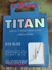 Lot 42 packs de 10 Hameçons N°14-12-08 montés GRAUVELL Titan coup peche 610 N-50