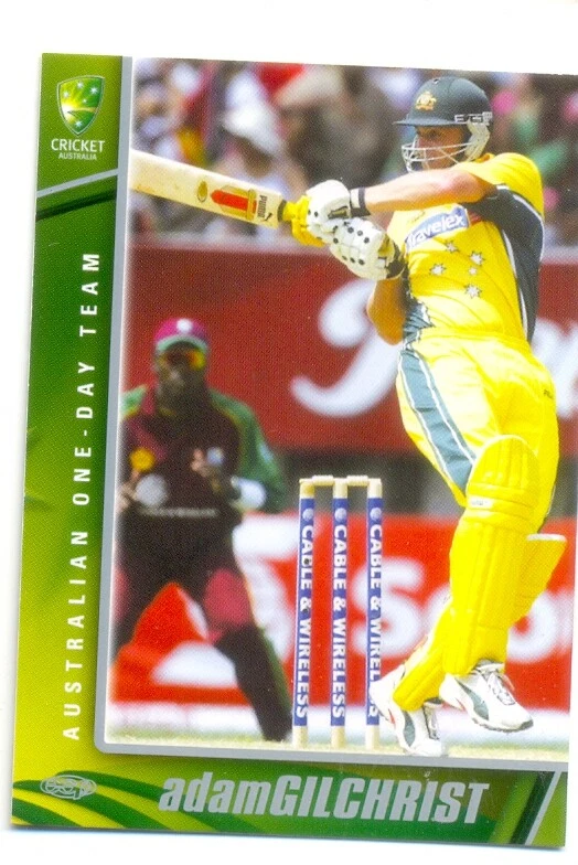 2003 2004 Australian Cricket One Day Team Card 19 Adam Gilchrist - Image 1 of 1