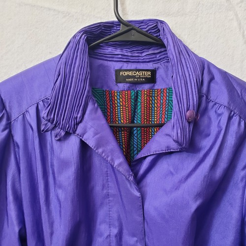 Purple Windbreaker Trench Forecaster Boston Women's 6 Jacket Coat Long - Picture 2 of 13