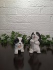 2 Homco Black & White Cocker Spaniel Figurines #1427