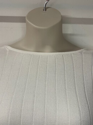 WAREHOUSE Ladies Short Length S/S Cream Jumper Sizes 6-16 Brand New - Picture 2 of 5