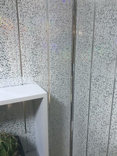 White Panels, Sparkle Effect Cladding, Marble Bathroom Shower Wall Panels PVC - Picture 87 of 98