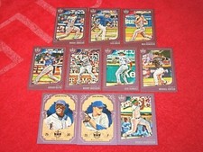 2019 DIAMOND KINGS BASEBALL 10 DIFFERENT PLUM FRAME PARALLEL CARDS (18-26)