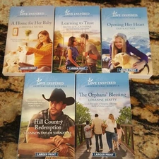 Lot of 5 Love Inspired Harlequin Romance Novels Lot A See Description for Titles