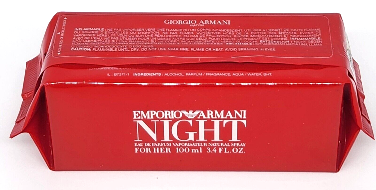 EMPORIO ARMANI スパンコールキャミソール レッド F チュール Emporio Armani Night for Her Giorgio Armani EDP Spray 3.4 Oz