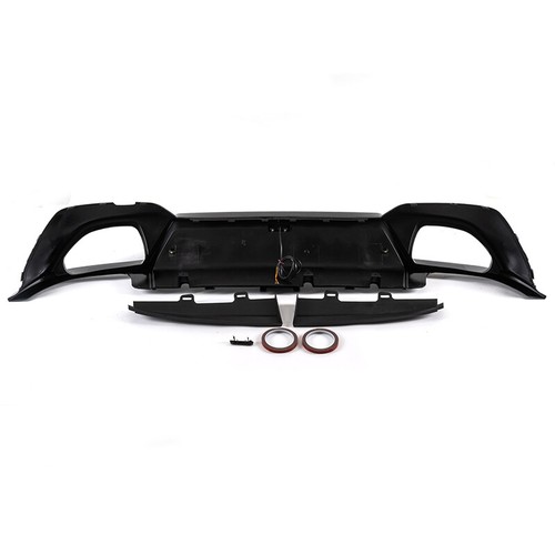 Rear Diffuser Lip W/LED Light For 19-22 BMW 3 Series G20 330i M340i Gloss Black - Picture 9 of 11