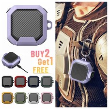For Galaxy Buds FE/ Buds 2 Pro/ Buds Live Carbon Fiber Case Cover  Lock Stand