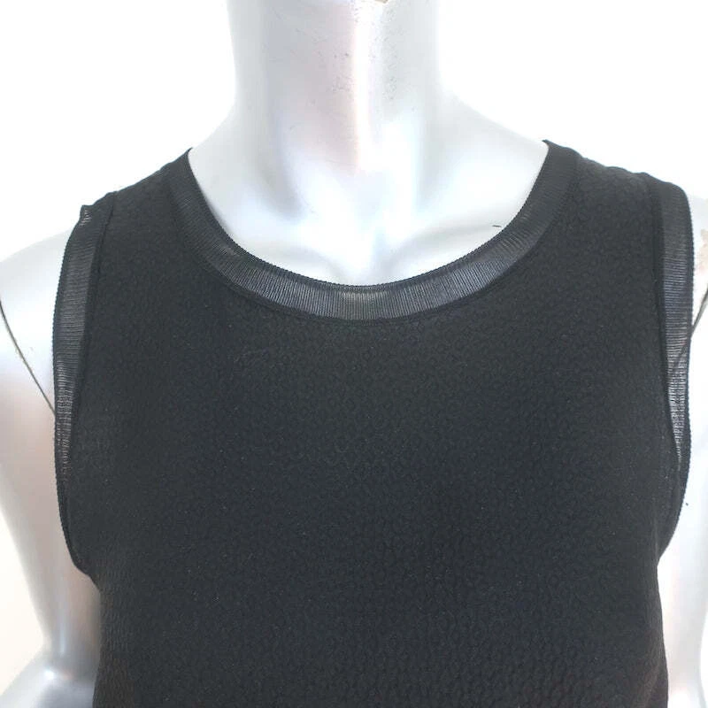 Vestido maxi Vince blusa sem mangas preto seda jacquard tamanho pequeno - Imagem 2 de 4