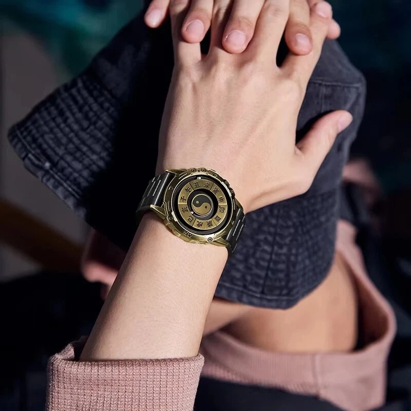 Nuevo Reloj Hombre Bola Magnética Cuarzo Reloj Pulsera Impermeable Acero Inoxidable Reloj Foto 4 de 4