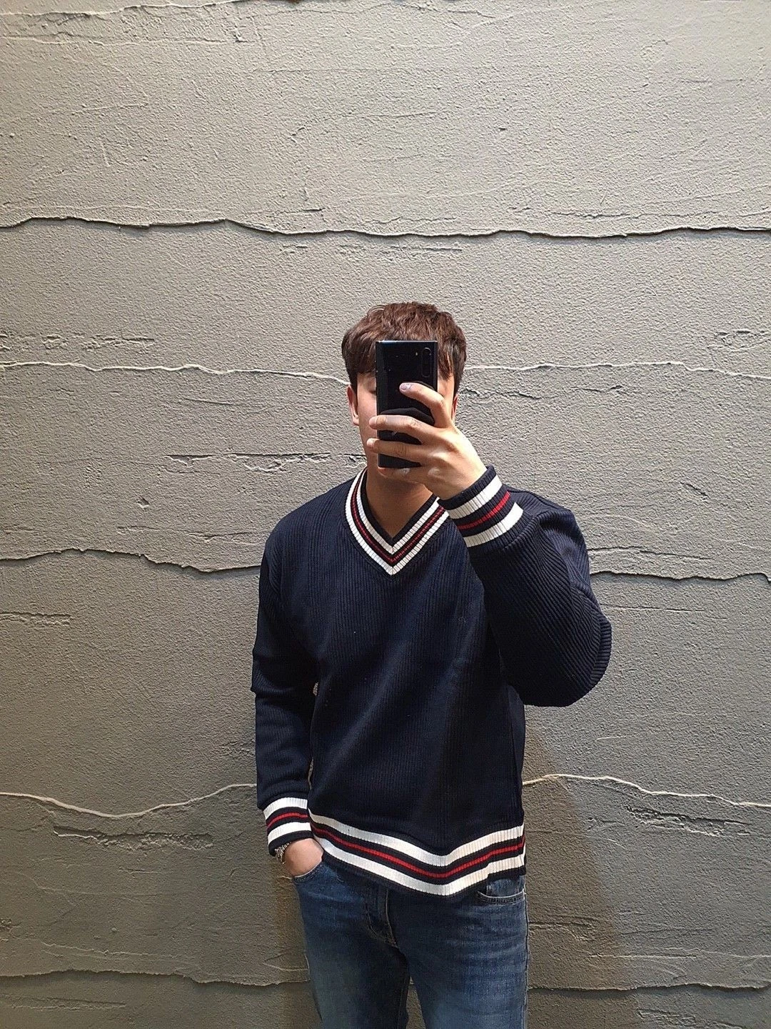 Thom Browne maglione maglia scollo a V uomo 5394738488 17657292