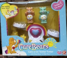 2003 Play Along Care Bears Care-A-Lot Teeter-Totter set Friend Wish Bear NEW