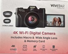 Vivitar 4K Wi-Fi Digital Camera  Includes Lens  Memory Card  New