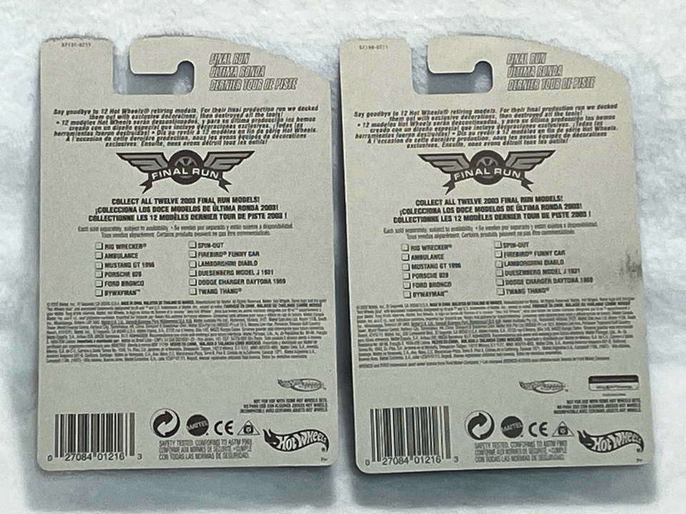 2003 Hot Wheels (3) Final Run #2 Ambulance, #1 Rig Wrecker, #6 Ford Bronco - Image 3 of 4