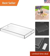 Sleek Rectangular Acrylic Serving Tray 20"L x 12"W - Perfect for Any Occasion
