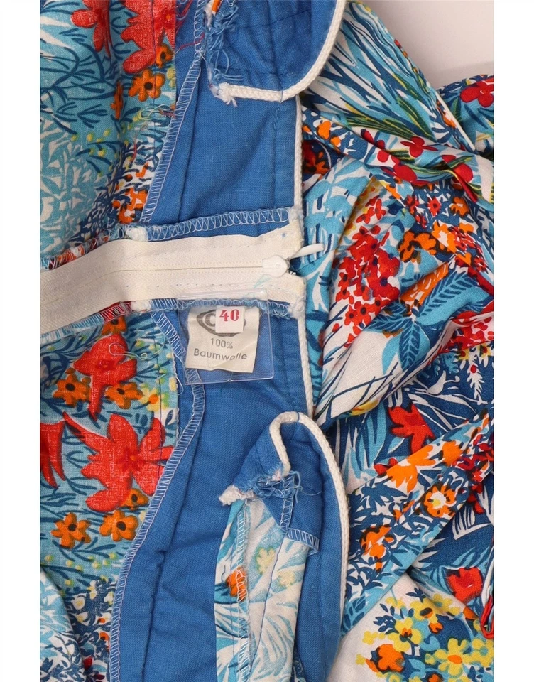 Vestido asimétrico C&A para mujer EU 40 mediano multicolor floral algodón IO18 Foto 3 de 3