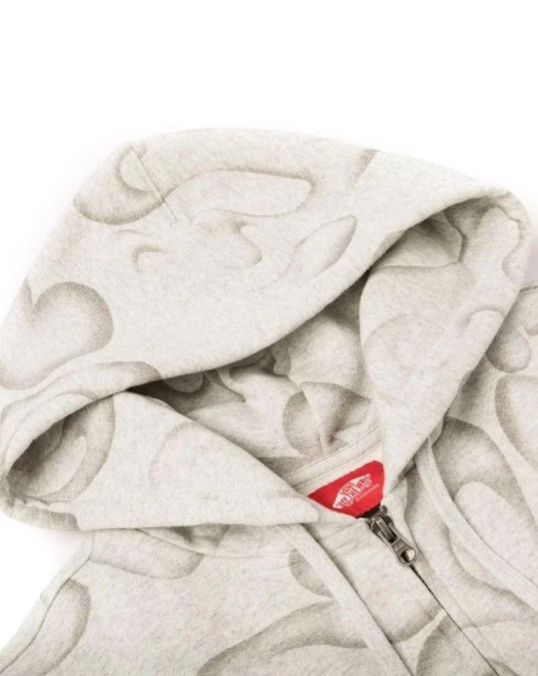 VANS SKATE SMOKEY ZIP HOODIE color-ASH HEATHER men’s Medium NWT - Image 3 of 4