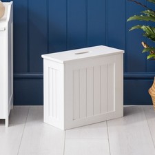 Bathroom Tidy Box Toilet Roll Cleaning Product Small Storage Unit White Christow