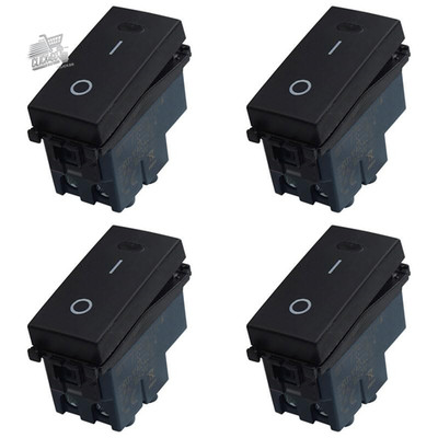 4 Piece Bipolar Switch 16A Black Compatible Vimar Arke Civil Series Home
