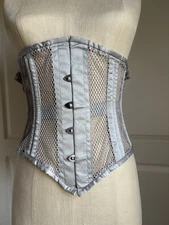 Secrets in Lace Silver Mesh Underbust Corset Size 22 - 30