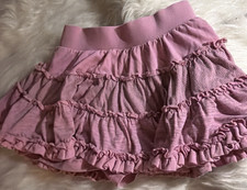 Kids Headquarters Girls Pink Solid Layered Ruffle Pull-On Short Skirt Size 3T