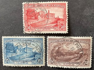 San Marino 1928 3 x stamps vfu