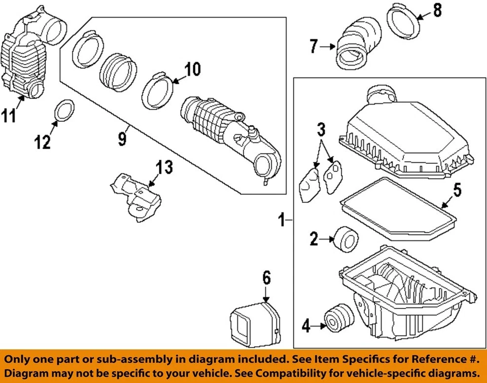 Conjunto de filtro de aire usado se adapta a: Volvo XC60 2015 2,0 L VIN 40 cuarto y quinto dígito Gr Foto 3 de 4