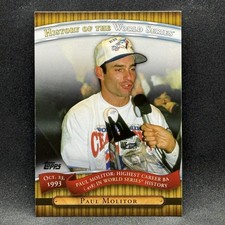 Paul Molitor History of the World Series 2010 Topps #HWS18 Toronto Blue Jays