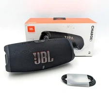 JBL Charge 5 Portable Black Bluetooth Speaker IP67-Waterproof, 20-Hour Battery
