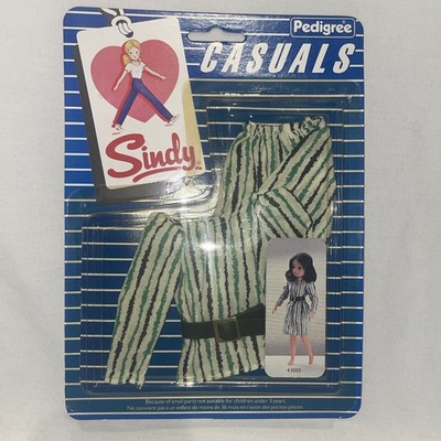 Vintage 1984 Pedigree Sindy Casuals 43005 Striped Skirt Jacket Outfit In Package