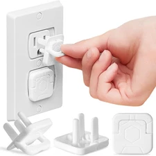 200 Pcs Outlet Covers Protectors Plug Bulk Child Baby Proofing Proof for US 3...