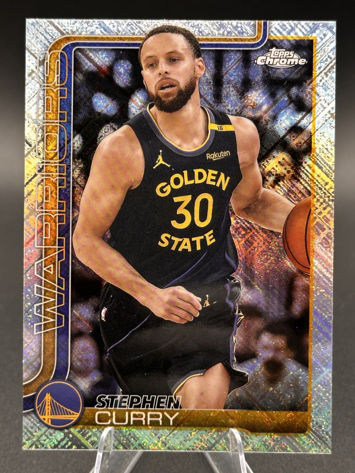 2025-26 Topps Chrome Basketball Stephen Curry Fanatics Skylight Refractor #201