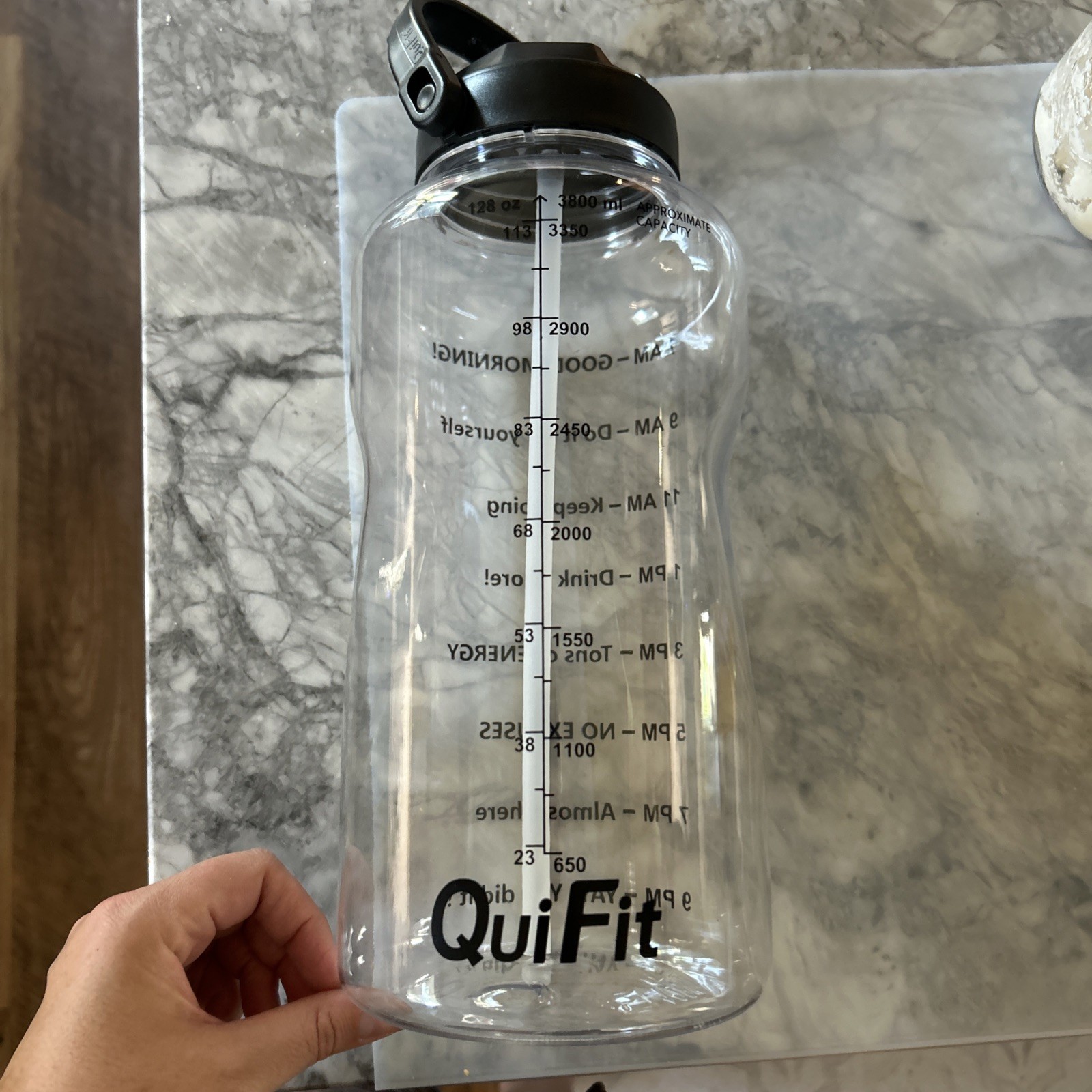 QuiFit Gallon Motivational Water Bottle. 128oz.