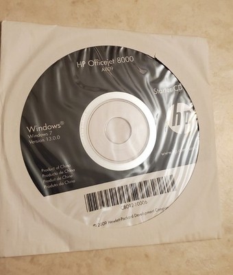 HP Officejet 8000 Pro (A809) Printer Software & Drivers Starter CD