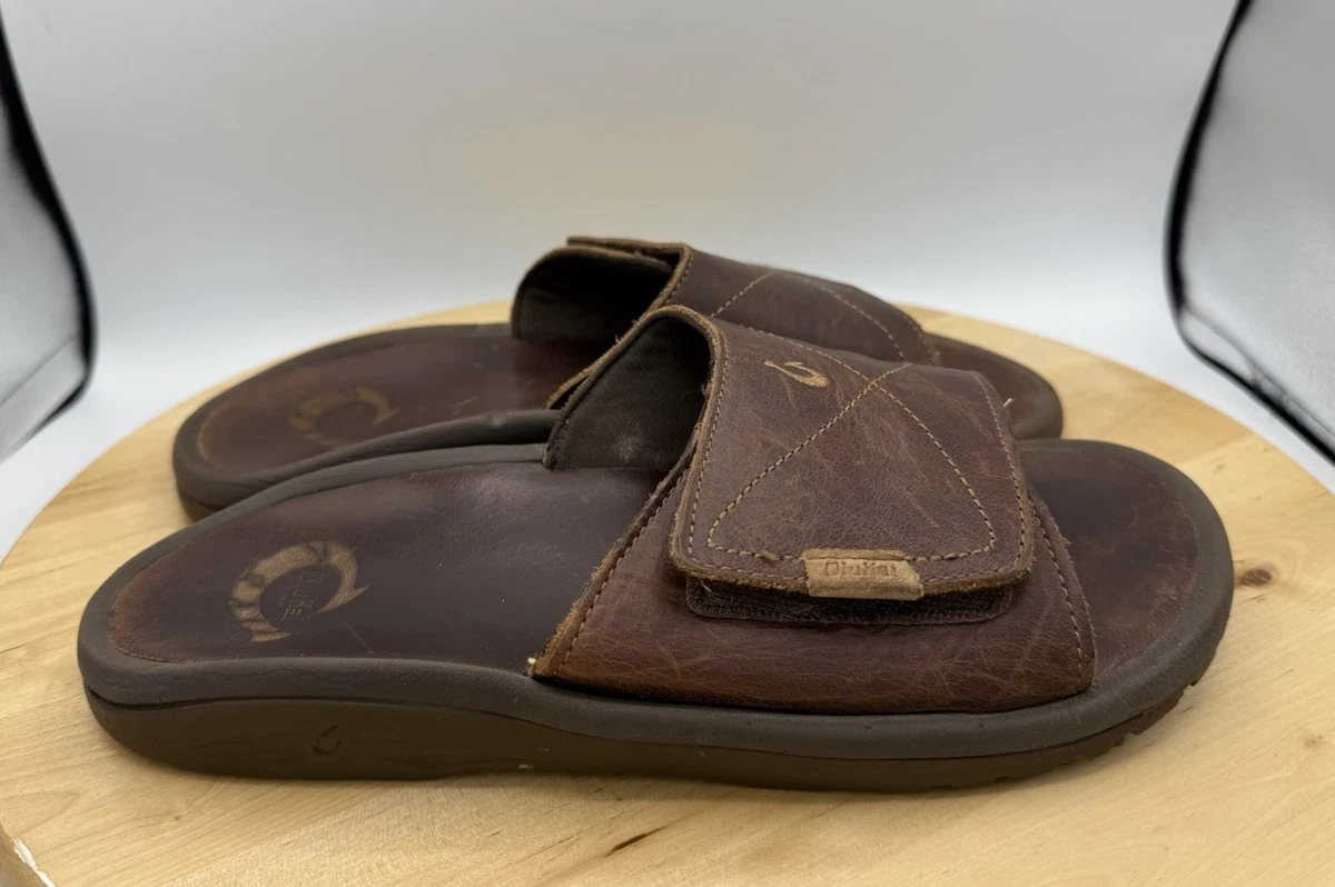 Olukai Mens Punono Leather Slide Mens OluKai Olali Slide Sandals Shoe main image 3