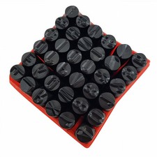 36 PCS Alphabet Number Letter Punch Kit Metal Stamp Set for Imprinting Marking