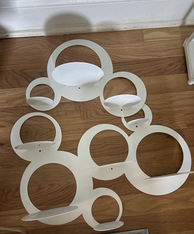 Boon Brand White Metal Wall Mount Shelves Set of 2