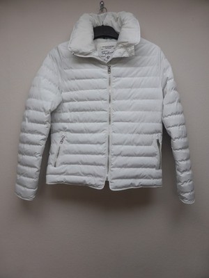 The Original Tokyo Laundry UK 12 Quilted Puffer Padded White Short Zip Jacket