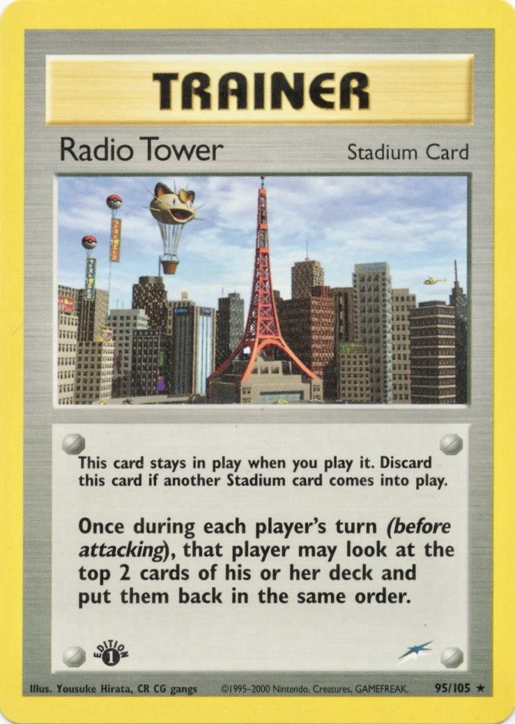 Pokemon Card - Radio Tower Neo Destiny 1st Edition 95/105 Rare VLP/NM