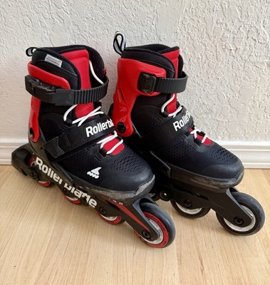 Rollerblade Microblade 4WD Inline Skates - Adjustable Size 2-5 Red & Black
