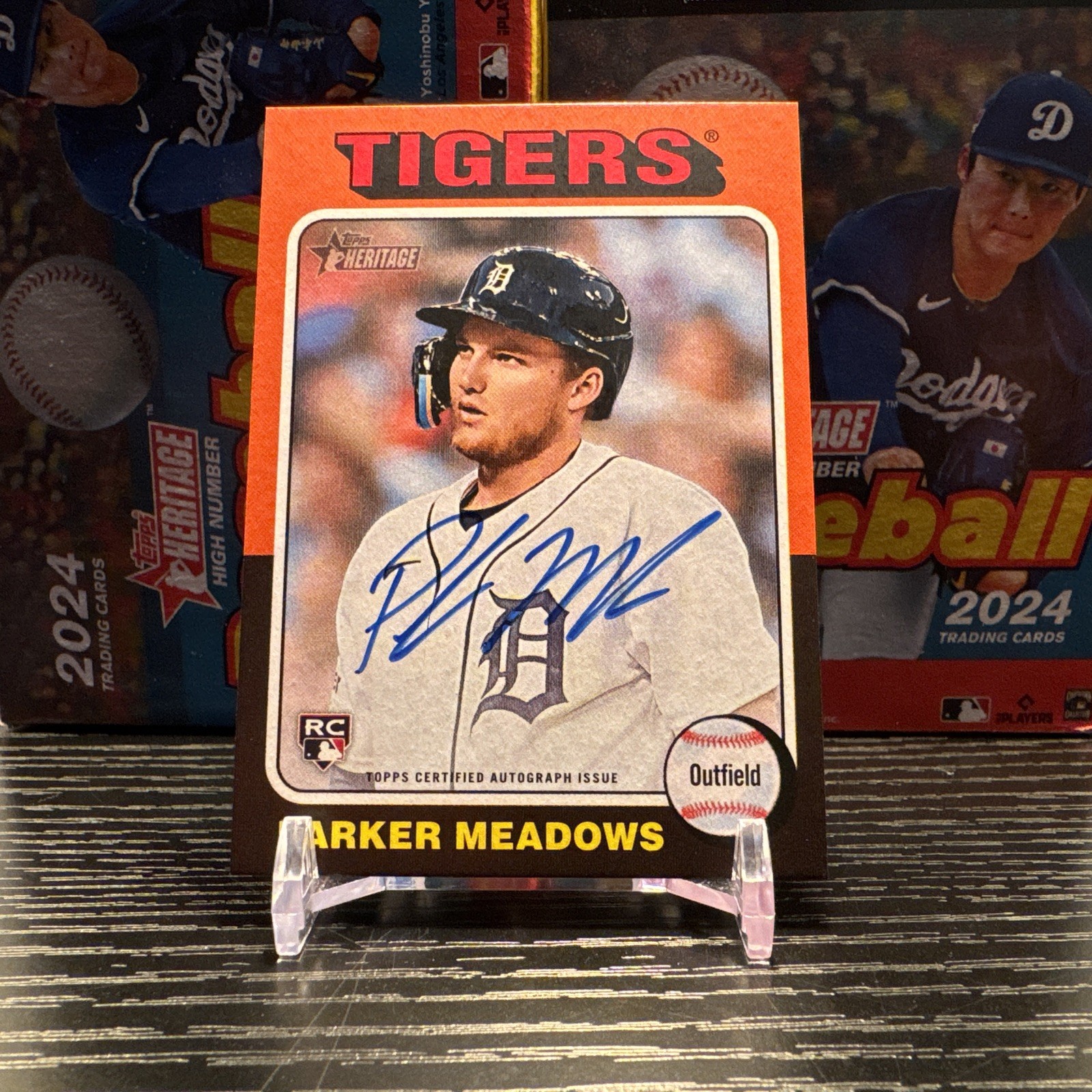2024 Topps Heritage High Number Parker Meadows Real One RC Auto #ROA-PM - Tigers