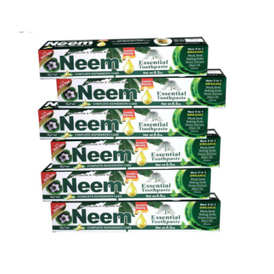 6 Tube NEEM Toothpaste 5 in 1 Essential Palace Free,Vegetable Base