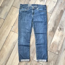 AG Adriano Goldschmied The Stevie Roll Up Slim Straight Women’s Jeans 30R 32x24