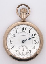Waltham 1907 Size Open Face GF Railroad Grade Lever Set Pocket Watch